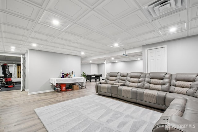 179 Sunshine Dr, Piscataway, NJ 08854 - living area with recessed lighting, wood finished floors, and pool table