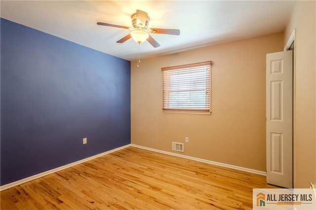 3 Revock Rd, East Brunswick, NJ 08816 - spare room featuring light wood-style flooring, ceiling fan, and baseboards