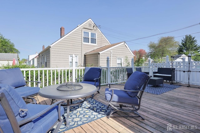 view of wooden deck