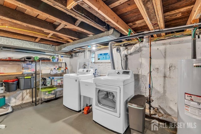82 Hauser Ave, Hamilton, NJ 08620 - below grade area with gas water heater and independent washer and dryer
