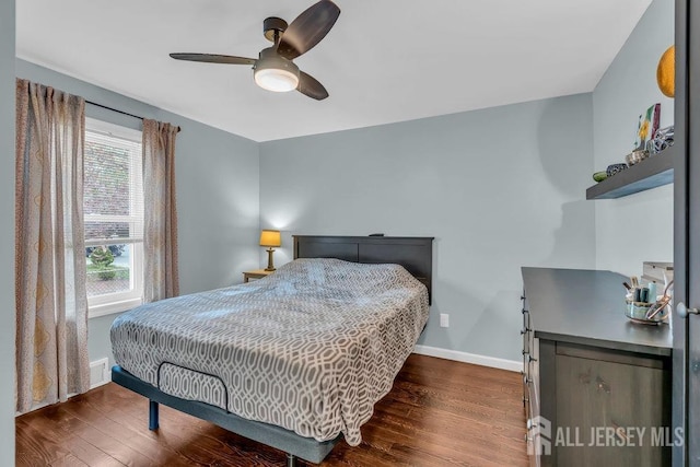 82 Hauser Ave, Hamilton, NJ 08620 - bedroom featuring dark wood-type flooring and a ceiling fan