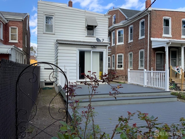 1065 S Clinton Ave, Trenton, NJ 08611 - back of property featuring a chimney