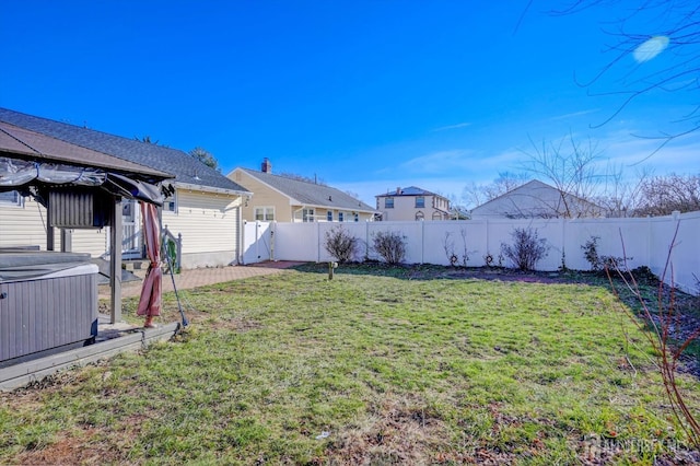 view of yard with central AC