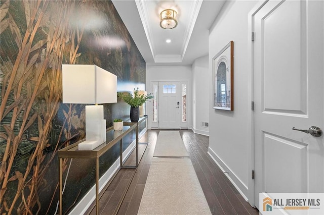 15 Galerie Ct, Monroe, NJ 08831 - entryway featuring dark wood-type flooring and recessed lighting
