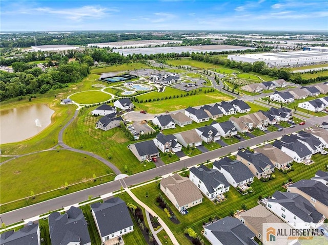 15 Galerie Ct, Monroe, NJ 08831 - aerial view of property and surrounding area featuring a large body of water and nearby suburban area