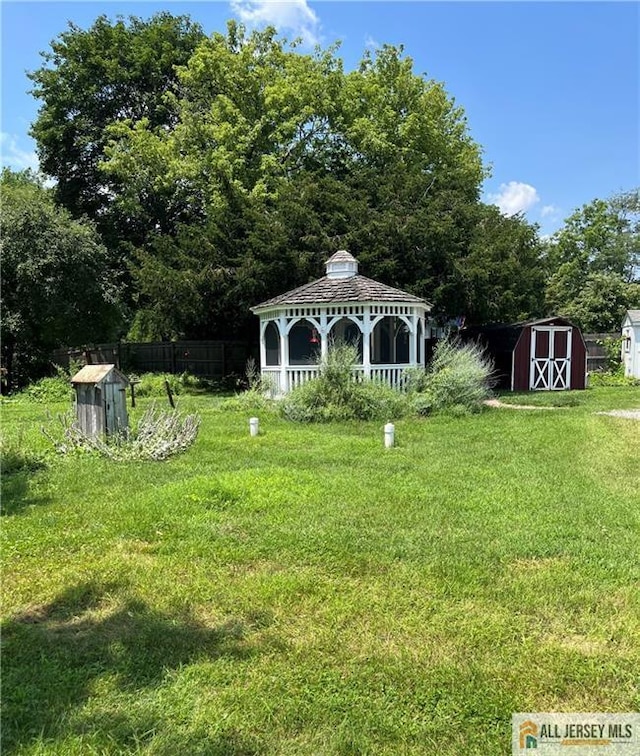 107 Readington Rd, Readington, NJ 08889 - view of yard with a storage unit and a gazebo