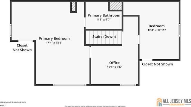 1092 Woodruff St, Iselin, NJ 08830 - property floor plan