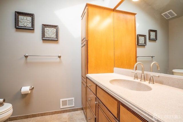 5 Wetherhill Way S, Brunswick, NJ 08810 - bathroom with toilet, vanity, tile patterned flooring, and baseboards