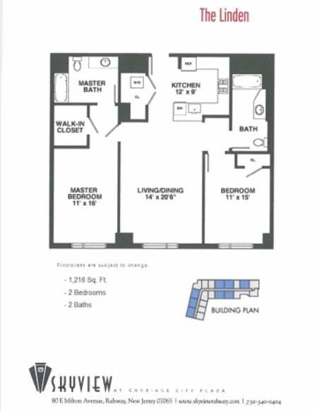 1 Carriage City Plz Unit 509, Rahway, NJ 07065 - view of home floor plan