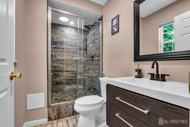 230 New Rd, South Brunswick, NJ 08852 - bathroom with vanity and a stall shower