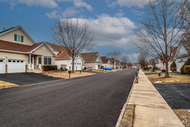 view of road featuring a residential view