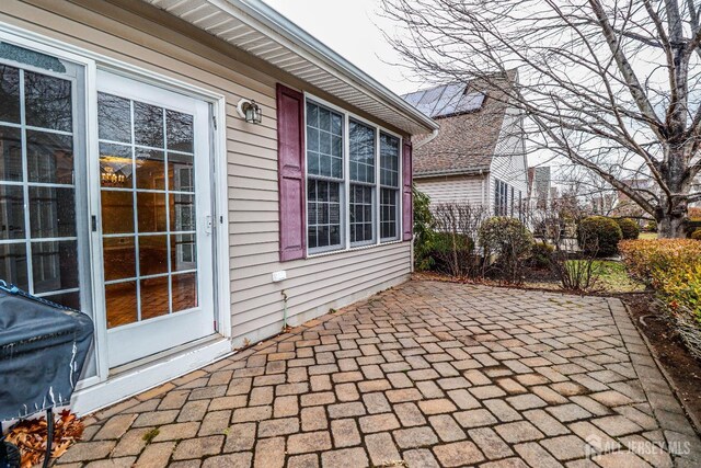 view of patio / terrace featuring a grill