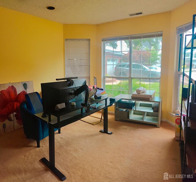 8 Carlisle Ct, Old Bridge, NJ 08857 - carpeted home office with a textured ceiling