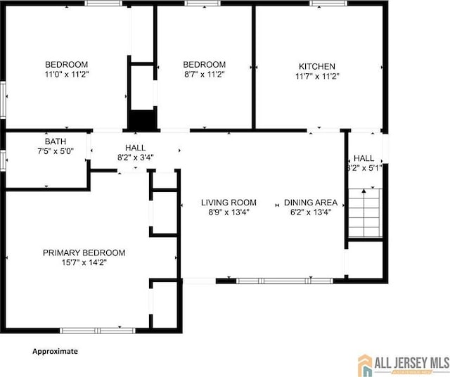 440 E Ave, Sewaren, NJ 07077 - view of floor plan / room layout
