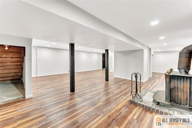 440 E Ave, Sewaren, NJ 07077 - finished below grade area featuring wood finished floors and recessed lighting