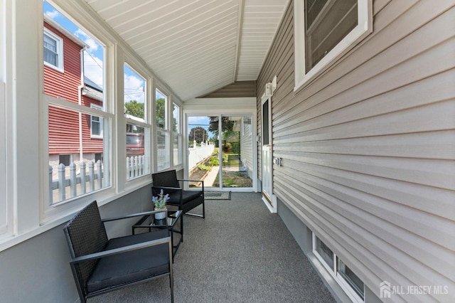 226 Schussler St, Sayreville, NJ 08879 - sunroom featuring lofted ceiling