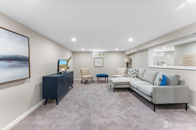 226 Schussler St, Sayreville, NJ 08879 - living room featuring carpet floors and recessed lighting