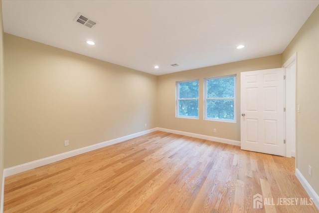 17 Fourth St, Hillsborough, NJ 08821 - spare room featuring light wood finished floors, baseboards, and recessed lighting
