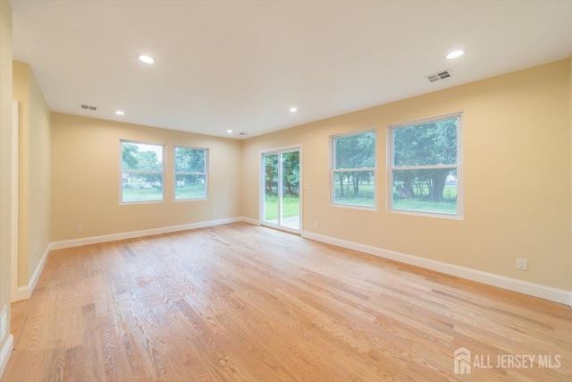 17 Fourth St, Hillsborough, NJ 08821 - empty room featuring light wood-type flooring, baseboards, and recessed lighting