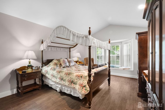 31 Ingram Dr, Monroe, NJ 08831 - bedroom with dark wood-style flooring and lofted ceiling
