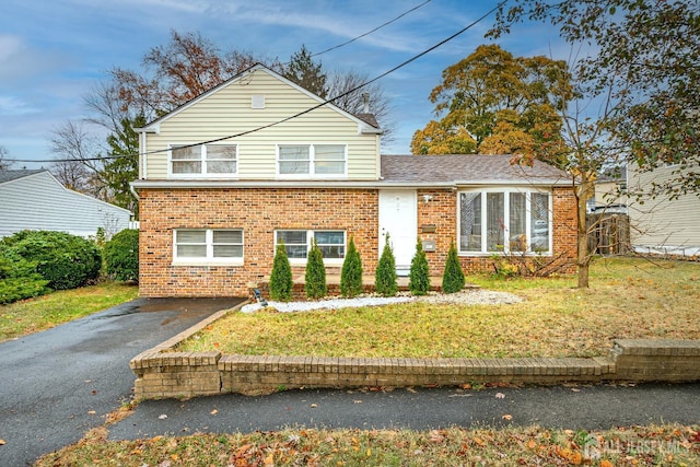 view of split level home