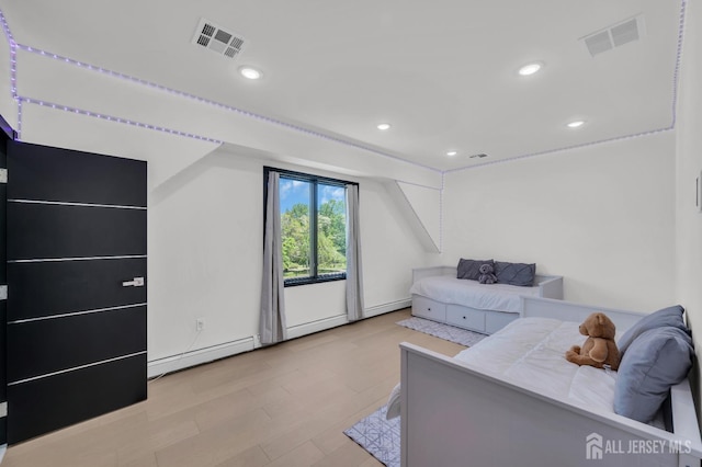 36 School Rd E, Marlboro, NJ 07746 - bedroom featuring wood finished floors, recessed lighting, and baseboard heating