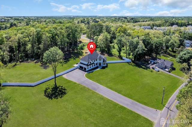 36 School Rd E, Marlboro, NJ 07746 - drone / aerial view of a heavily wooded area