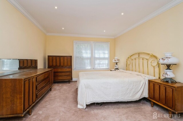 8-D John Adams Ct, Monroe, NJ 08831 - bedroom with crown molding, light carpet, and recessed lighting