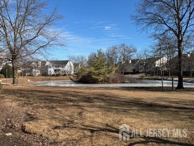 view of yard featuring a water view