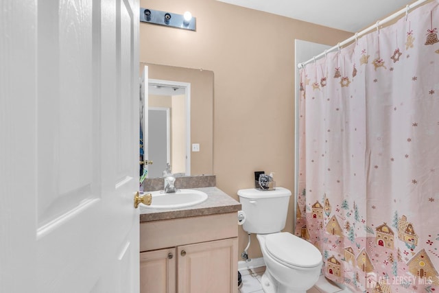 12 Jeremy Way, Old Bridge, NJ 08857 - full bath with vanity, toilet, tile patterned floors, and a shower with shower curtain