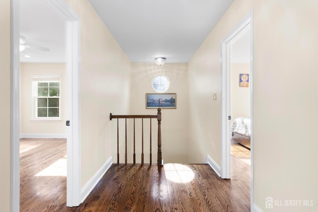55 Nottingham Dr, Old Bridge, NJ 08857 - hall featuring an upstairs landing and wood finished floors