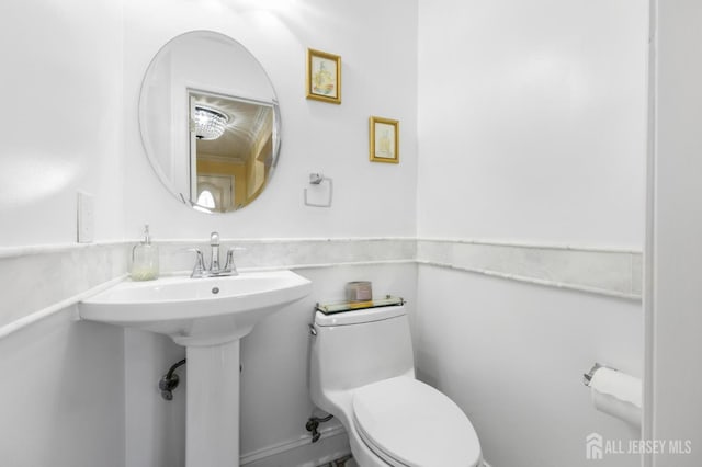 55 Nottingham Dr, Old Bridge, NJ 08857 - half bath with wainscoting