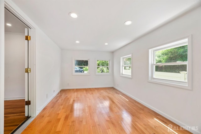 299 Riva Ave, East Brunswick, NJ 08850 - spare room featuring baseboards, light wood-type flooring, and recessed lighting