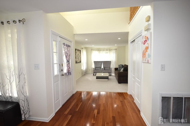 entrance foyer featuring hardwood / wood-style floors