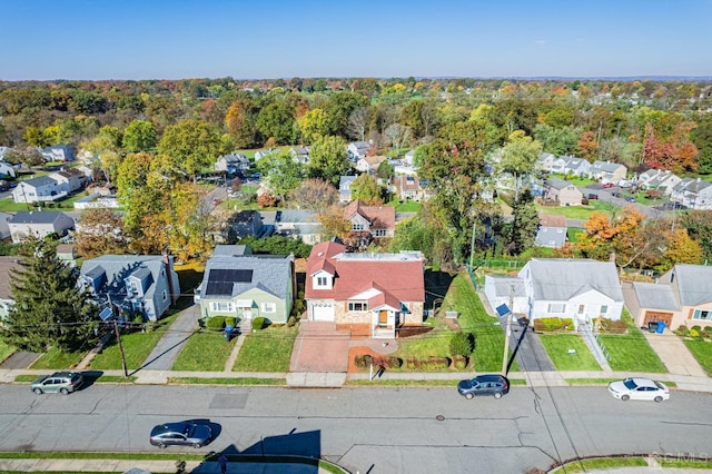 aerial view featuring a residential view