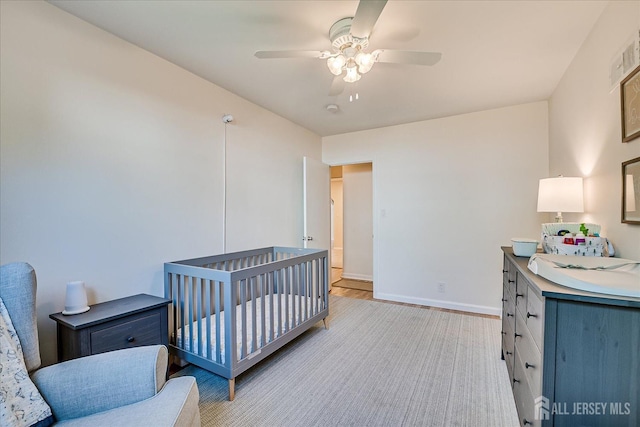 207 Dellwood Rd, Metuchen, NJ 08840 - bedroom featuring baseboards and a ceiling fan