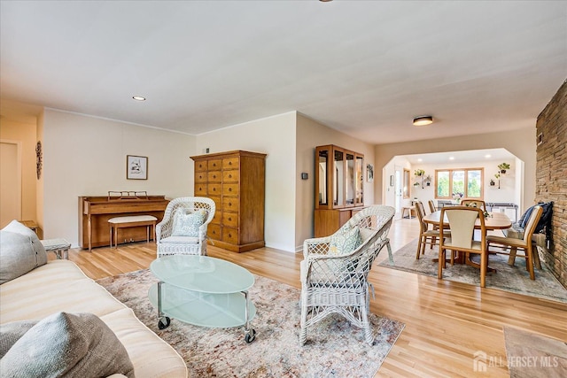 207 Dellwood Rd, Metuchen, NJ 08840 - living room with light wood-type flooring and recessed lighting