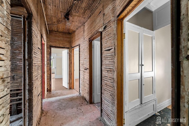 52 Wade St, Jersey City, NJ 07305 - hallway with brick wall