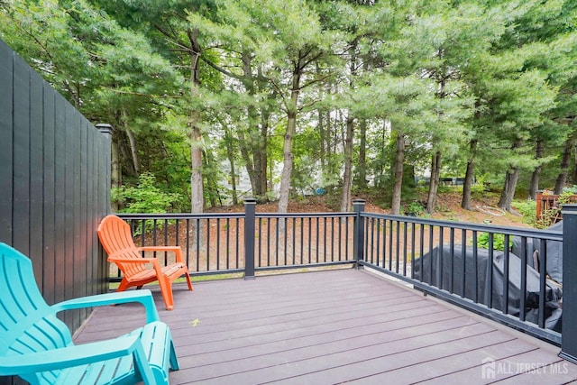 324 Oak Knoll Dr, Manalapan, NJ 07726 - view of wooden deck