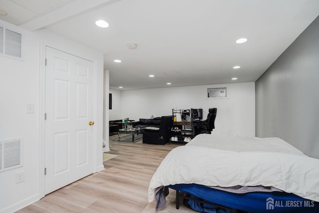 324 Oak Knoll Dr, Manalapan, NJ 07726 - bedroom with light wood-style flooring and recessed lighting