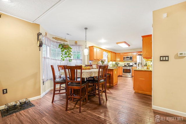 40 Nathan Dr, Old Bridge, NJ 08857 - dining area with dark wood-style floors
