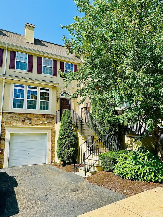 view of front of home featuring a garage