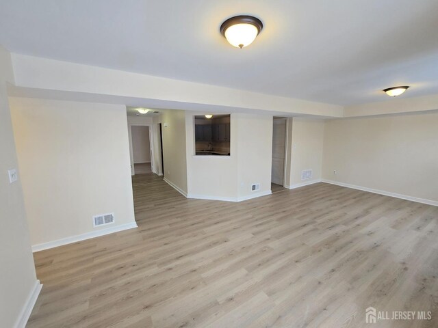 empty room featuring light hardwood / wood-style floors