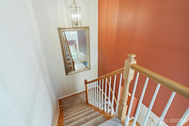 267 Tyler Ct, Monroe, NJ 08831 - stairs with baseboards and wood finished floors