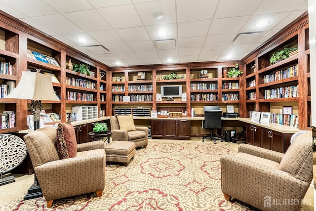 267 Tyler Ct, Monroe, NJ 08831 - office with built in study area, recessed lighting, and built in shelves
