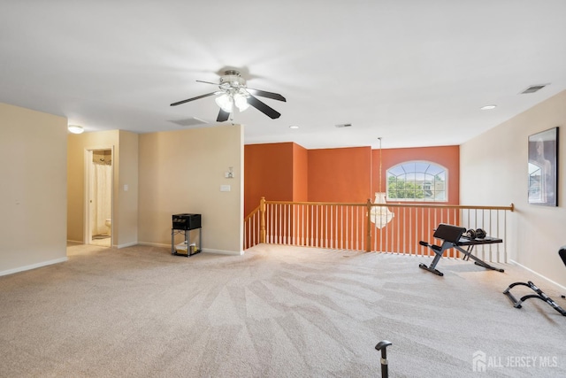 267 Tyler Ct, Monroe, NJ 08831 - empty room featuring a ceiling fan and carpet
