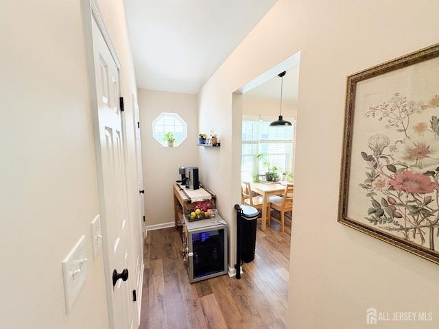 122 Arbor Way, Branchburg, NJ 08876 - hall featuring wood finished floors and baseboards