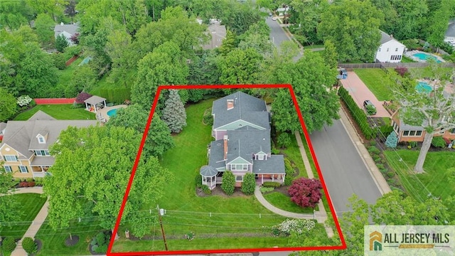 241 E Chestnut Ave, Metuchen, NJ 08840 - view of property location featuring property boundaries highlighted