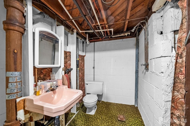 bathroom featuring toilet and a sink