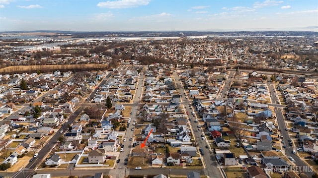 aerial view featuring a residential view